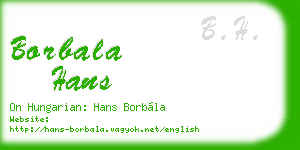 borbala hans business card